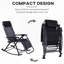 Déménagement extérieur à bascule par gravité, inclinable et pliable avec coussin, porte-gobelet et téléphone, chaise longue en acier noir et robuste, fabrication
