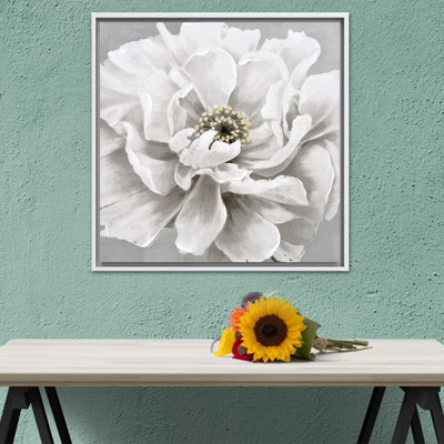 Modern Tempered Glass Abstract Decor Printed Canvas Artwork,1P WhiteFramedCanvas