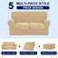 2 Seater Stretch Separate Box Cushion Loveseat Slipcover-2082663143