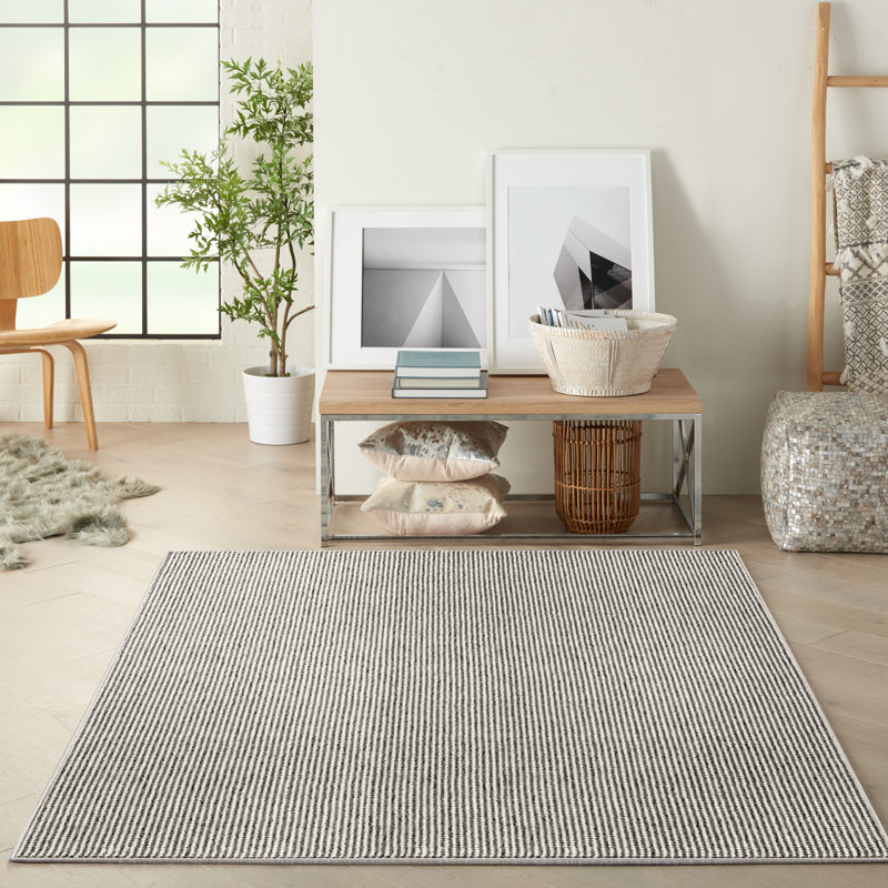 Tapis Bagby, Ivoire / Gris, Rectangle 3 pi 11 po x 5 pi 11 po