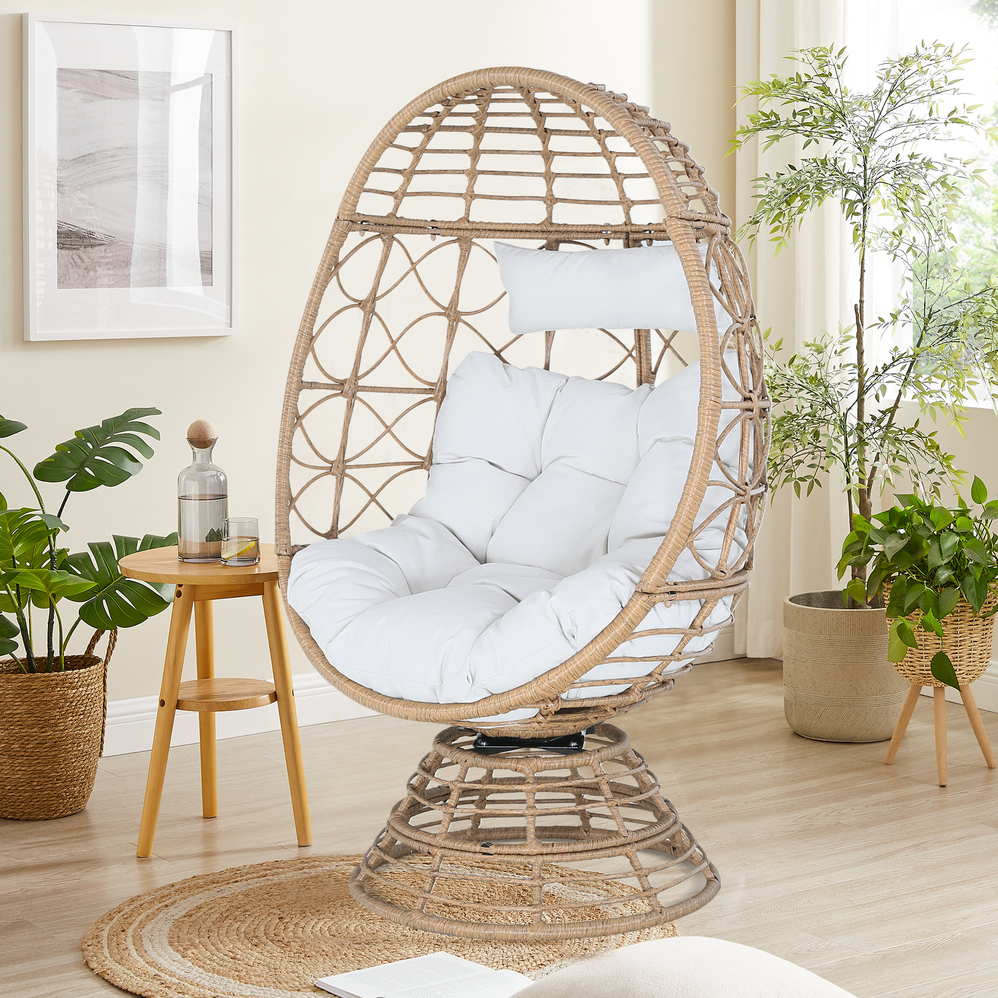 Housse De Protection Pour Chaise Papasan - Tissu Oxford Imperméable, Cordon De Serrage, 120x46x89 Cm