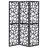 Black 3-Panel Folding Screen
