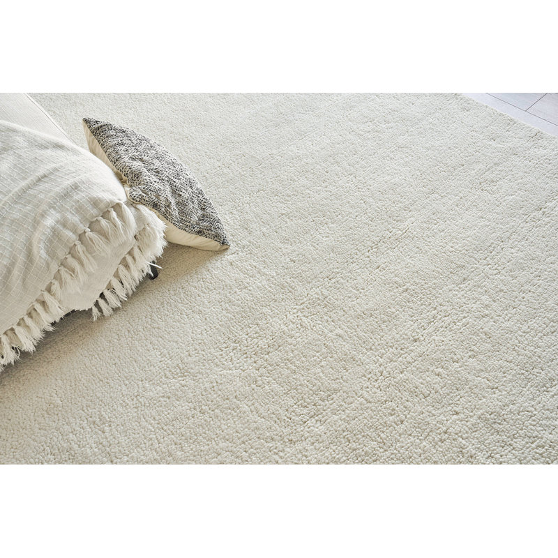 Merino Wool Area Rug in Ivory, Rectangle 2' x 3'