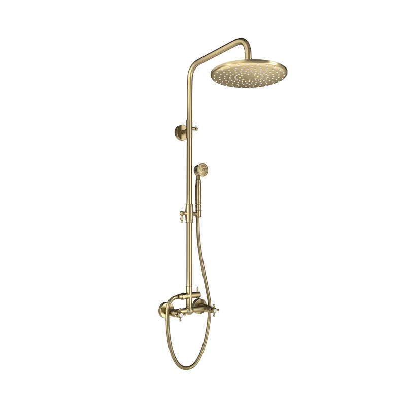 Système de douche complet, Or brossé