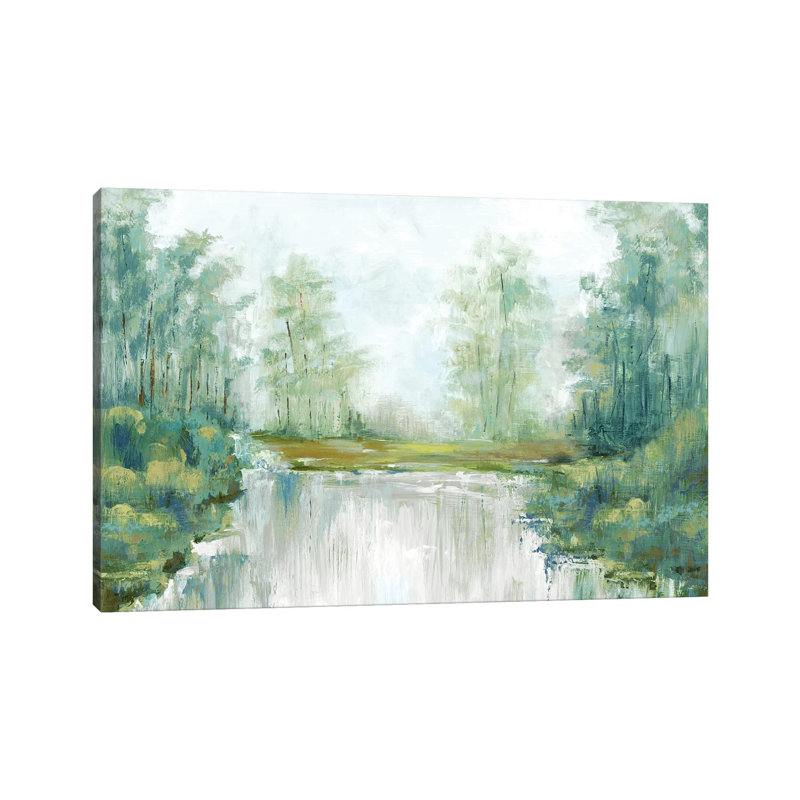 Jade Forest III par Eva Watts - Toile tendue avec châssis, estampe numérique sur toile tendue, H 8 po x l 12 po x P 0,75 po