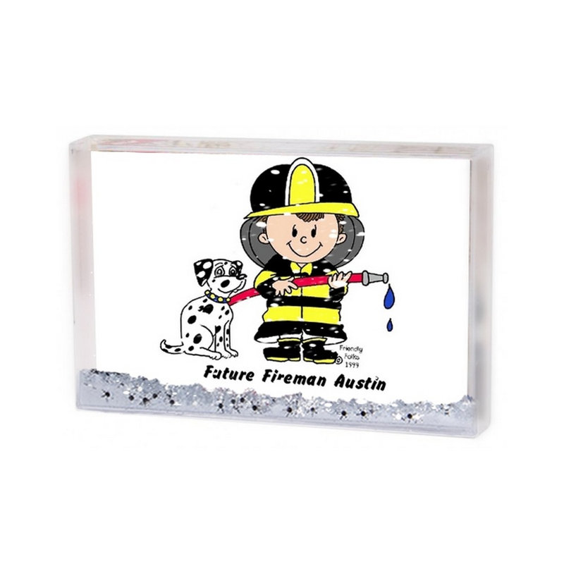 Cadeau de cadre de boule à neige personnalisé MINI pour homme, H 2,5 po x l 3,75 po x P 1 po, Oui