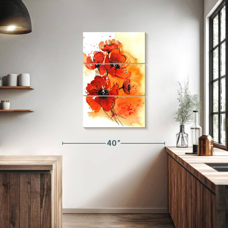 Coquelicots Harnek, H 38 po x l 24 po