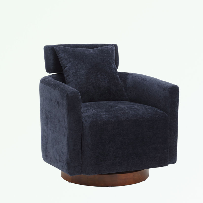 Fauteuil demi-tonneau pivotant en chenille, Marine