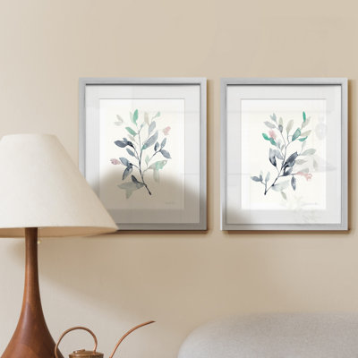 "Water branches I", ensemble de 2 reproductions d’art graphique encadrées sur papier
