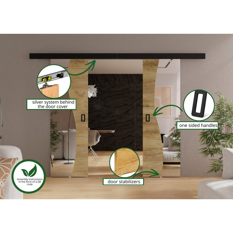 Benius 2 Door, Beige, 134cm x 205cm