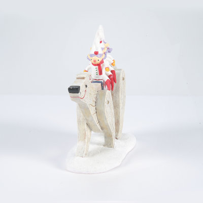 Disney Nightmare Before Christmas Village Polar Bear Ride Figurine 3.6in H