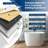 Tidal 43'' Acrylic Freestanding Tub With Seat, Deep Soaking Acrylic Bathtub with Overflow Drain