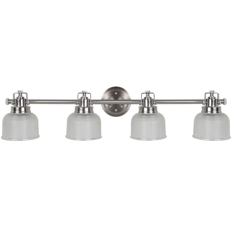 4 - Light Dimmable Vanity Light, Satin Nickel