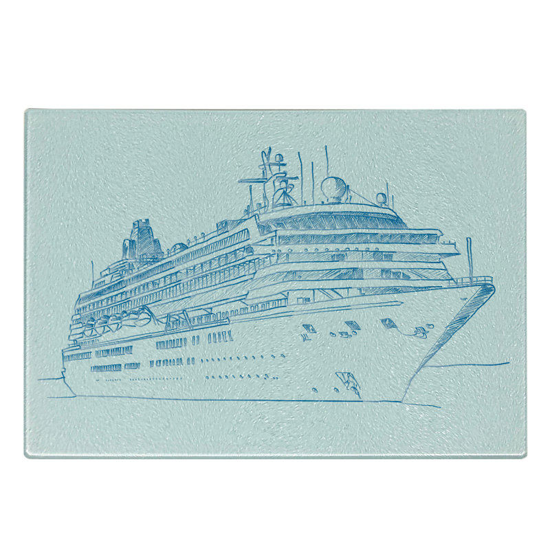 Planche à découper en verre trempé Ambesonne Marine