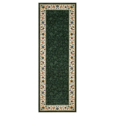 Tapis rétro lavable à la machine Tapis antidérapant antidérapant à poils courts Tapis antidérapant à motif floral pliable pour salon Chambre à coucher Salle de jeux Salle à manger Bureau à domicile
