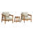 3-Piece Scandinavian Outdoor Bistro Set