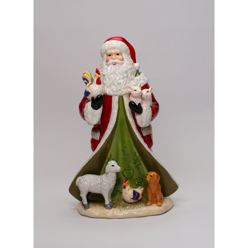 Figurine de père Noël avec ferme