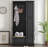 Hall Tree with FlipUp BenchMinimalist Hallway Shoe Cabinet with Adjustable Shelves-88958299