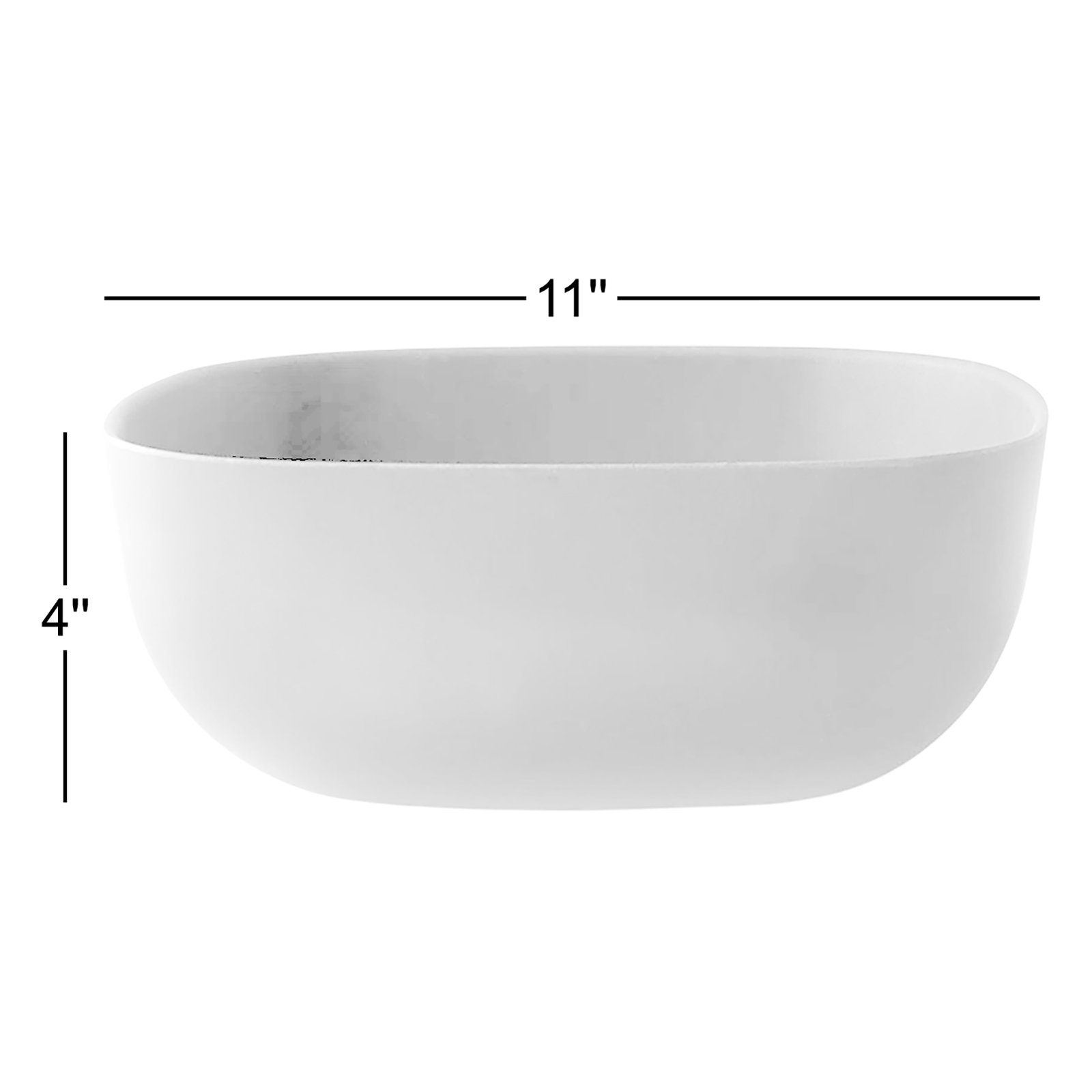 Gusto Bamboo Salad Bowl, Black