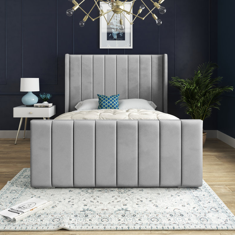 Upholstered Bed, Grey, Super King (6')