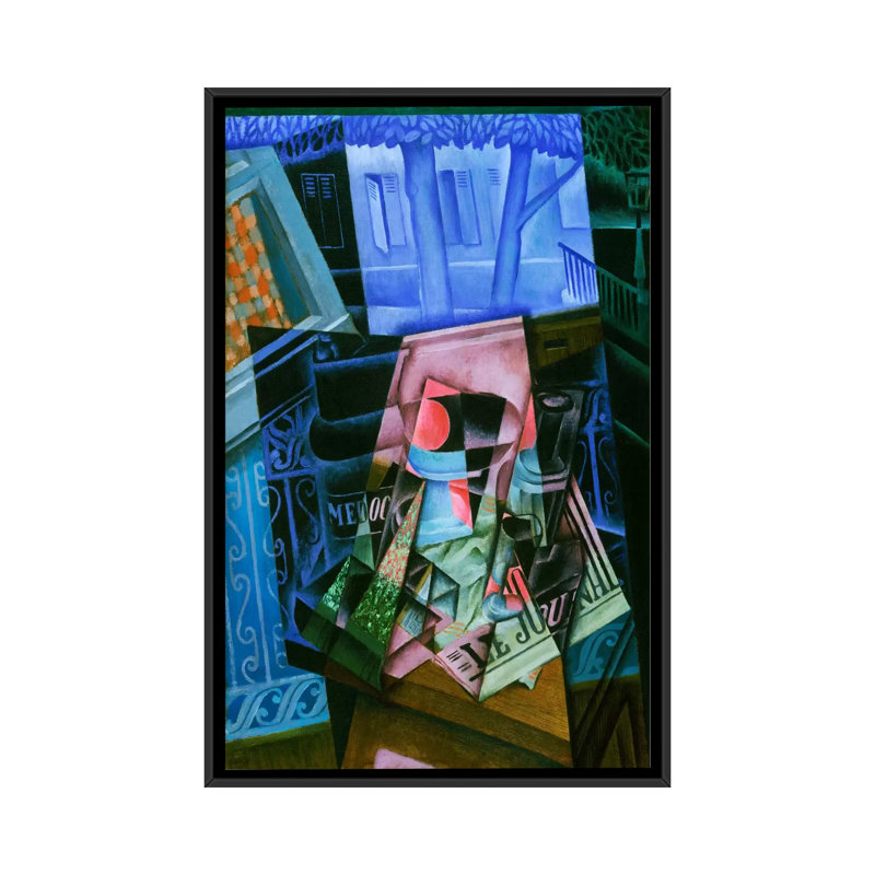 'Still Life Before an Open Window, Place Ravignan' by Juan Gris Painting Print on Wrapped Canvas, 26" H x 18" W x 1.5" D