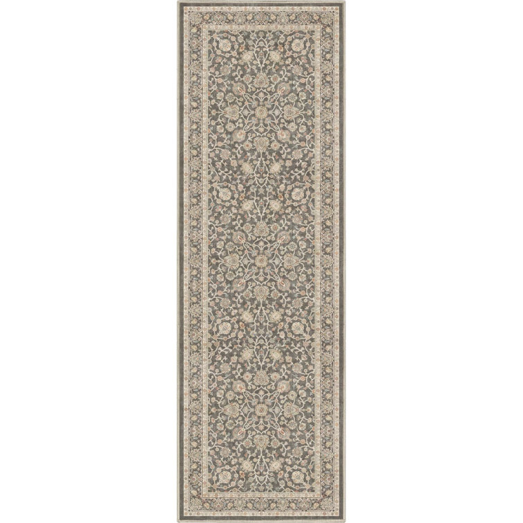 Dyrk Rome Vintage Oriental Persian Pastel Charcoal Brown Rug