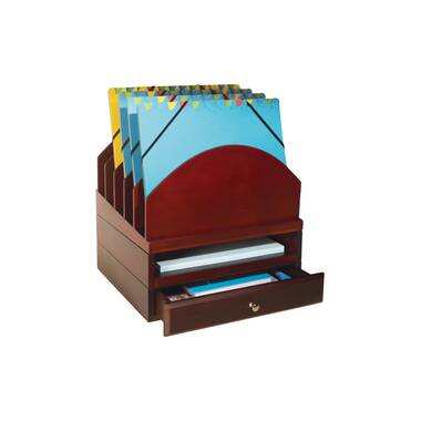 Beaumys Stacking Wood Desk Organizers Darby Home Co Finish: Mahogany