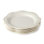 Assiettes à dîner en grès Heritage de 11 pouces - Assiettes élégantes à rebords festonnés avec perles en relief, ensemble de 4 - Assiettes blanc cassé intemporelles pour les dîners, les fêtes et l'utilisation quotidienne
