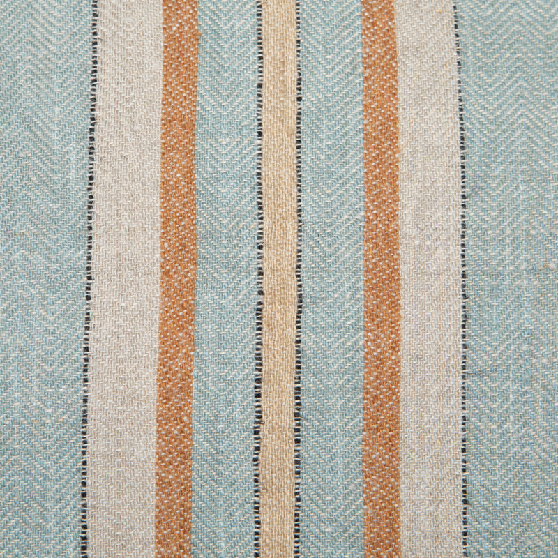 Antwerp Trio Stripe Pillow Cover - 22" x 22", Blue/Brown All-Over Stripe