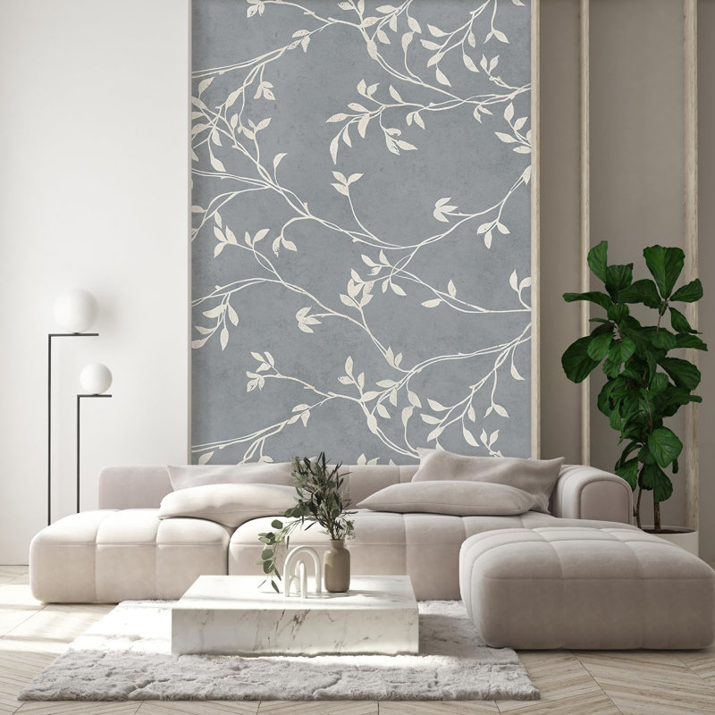 Bordure florale pelez et collez, L 96 po x l 48 po