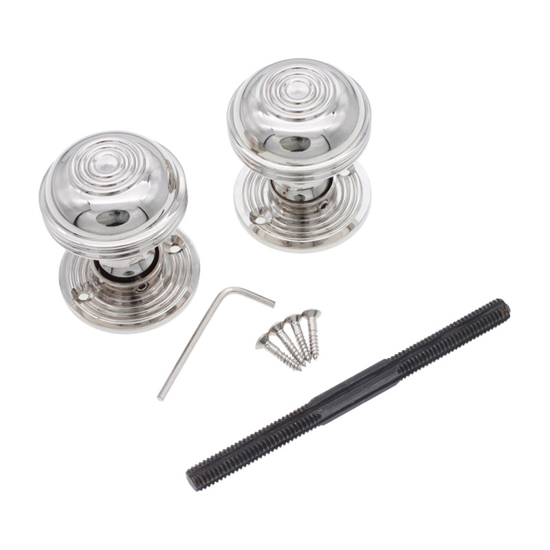 Bloxwich Interior Mortise Door Knob, Polished Nickel
