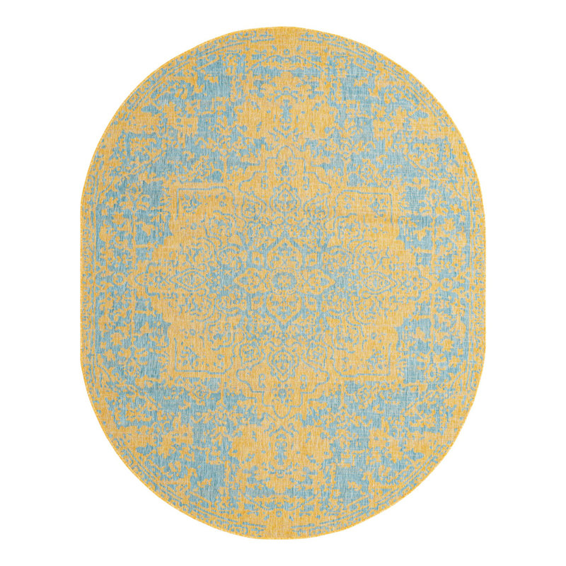 Jill Zarin Dubai Indoor/Outdoor Rug, Oval 7'10" x 10'