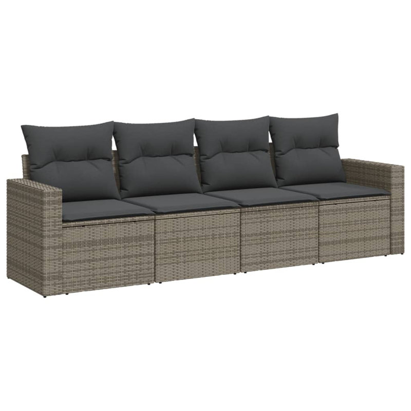 Vidaxl Garden Sofa Set Grey, Dark Grey