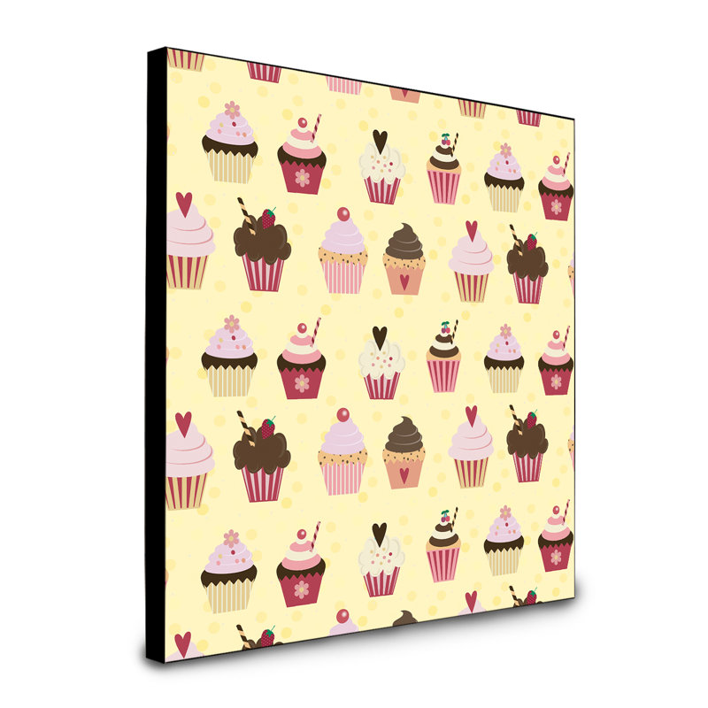 Panneau mural petits gâteaux on art Drea, Jaune
