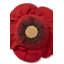 Coussin de sol rouge coquelicot