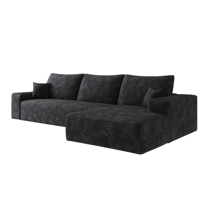 Canapé modulaire 95 "Cloud, 94.1" W, Black Fabric