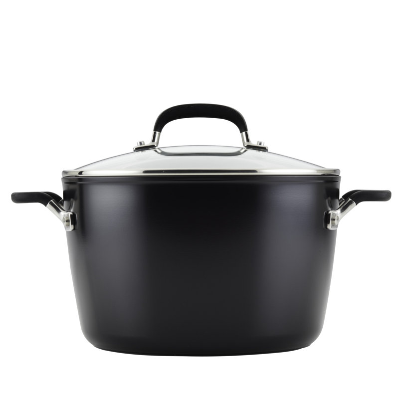KitchenAid Hard Anodized Nonstick Stockpot with Lid, 8 Quart