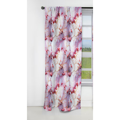 Fantasy Marble Pattern - Abstract Marble Curtain - Blackout Marble Curtain - 1 Panels