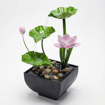 Green Lotus Desktop Fountain
