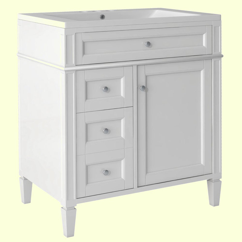 Rangement pour salle de bain Silvya, Blanc