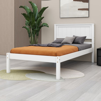 Wood Platform Bed Frame With Headboard,Footboard And Wood Slat Support by Ebern Designs