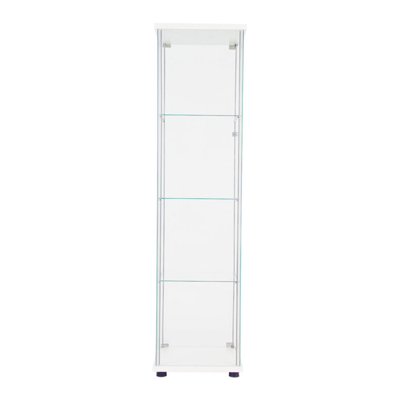 Vitrine à une porte avec 4 tablettes, Blanc