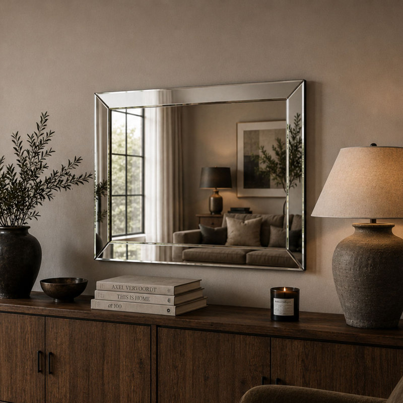 Maude Rectangle Wall Mirror, 61cm x 91cm