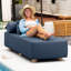 Chaise longue d'extérieur avec pieds en érable Alvy-110230666