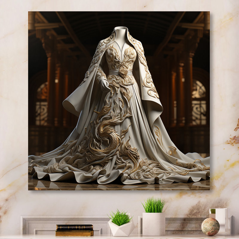 China Art Emperors Dress - Chinese Wall Art Living Room, H 36 po x l 36 po x P 1,5 po, Toile tendue