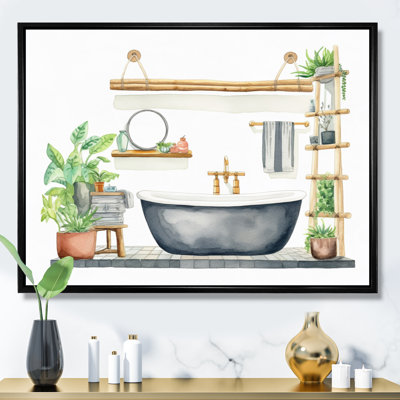 «Natural Bathroom Decor IV», reproduction sur toile