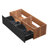58.74" Wall-Mount Double Bathroom Vanity Base Only