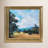 " Watercolor Nature Landscape With Solid Wood Frame "