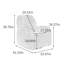 Fauteuil inclinable pivotant en lin et coton Modern Living