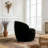 Chenille Fabric Swivel Accent Armchair Barrel Chair-708309960